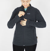 Womens Jack Wolfskin Performance 1701511 Phantom Grey Zip Up Fleece Sweatshirt